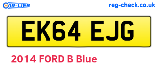 EK64EJG are the vehicle registration plates.