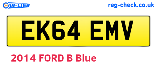 EK64EMV are the vehicle registration plates.