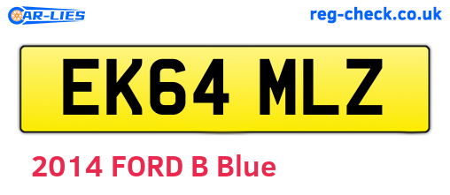 EK64MLZ are the vehicle registration plates.