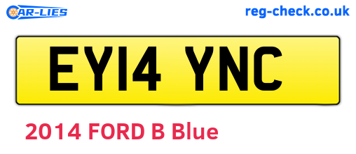 EY14YNC are the vehicle registration plates.