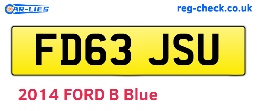 FD63JSU are the vehicle registration plates.
