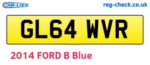 GL64WVR are the vehicle registration plates.