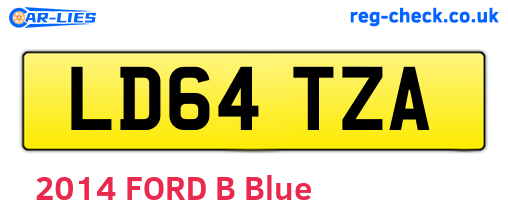 LD64TZA are the vehicle registration plates.