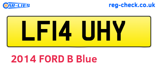 LF14UHY are the vehicle registration plates.