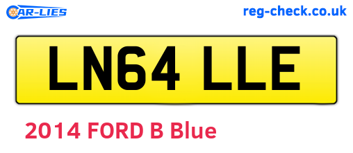 LN64LLE are the vehicle registration plates.