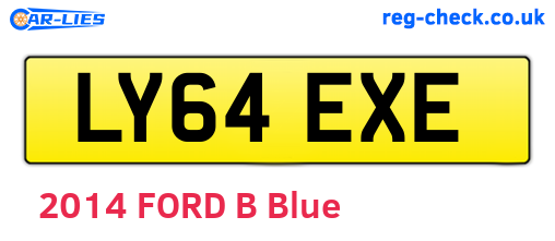 LY64EXE are the vehicle registration plates.