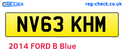 NV63KHM are the vehicle registration plates.