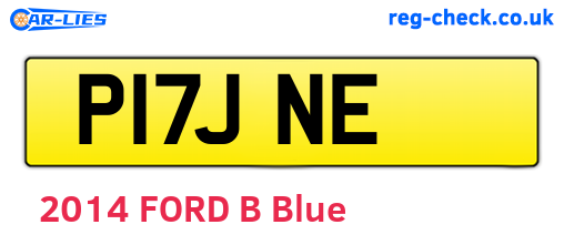 P17JNE are the vehicle registration plates.