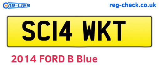SC14WKT are the vehicle registration plates.