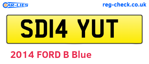 SD14YUT are the vehicle registration plates.
