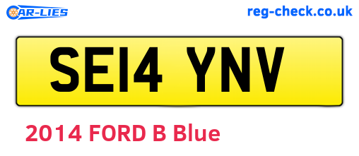 SE14YNV are the vehicle registration plates.