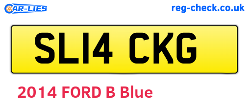 SL14CKG are the vehicle registration plates.
