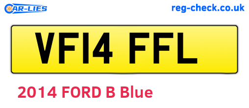 VF14FFL are the vehicle registration plates.