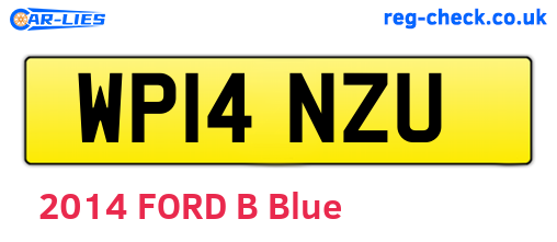 WP14NZU are the vehicle registration plates.