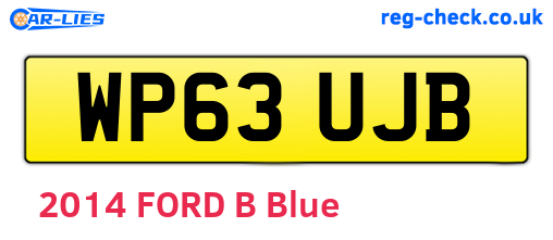 WP63UJB are the vehicle registration plates.