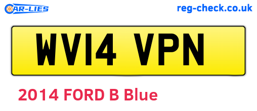 WV14VPN are the vehicle registration plates.