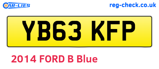 YB63KFP are the vehicle registration plates.