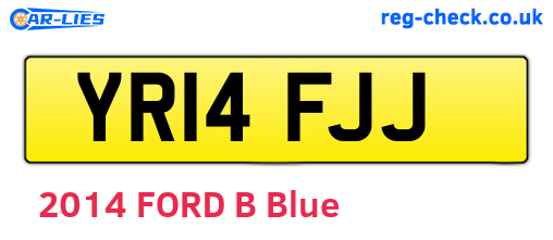 YR14FJJ are the vehicle registration plates.