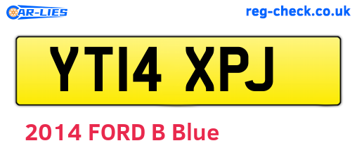 YT14XPJ are the vehicle registration plates.