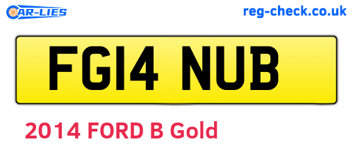 FG14NUB are the vehicle registration plates.