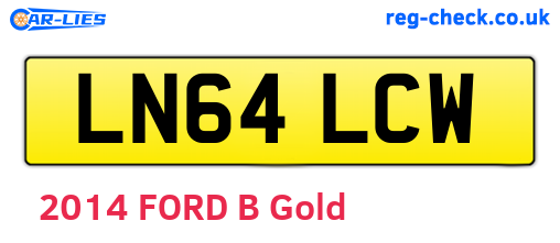 LN64LCW are the vehicle registration plates.