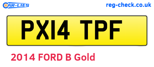 PX14TPF are the vehicle registration plates.