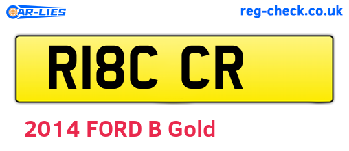 R18CCR are the vehicle registration plates.