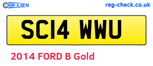 SC14WWU are the vehicle registration plates.