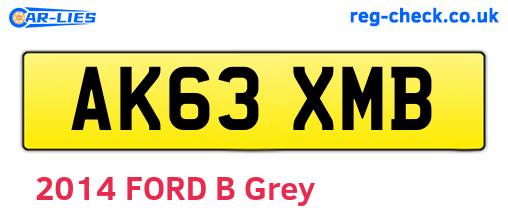 AK63XMB are the vehicle registration plates.
