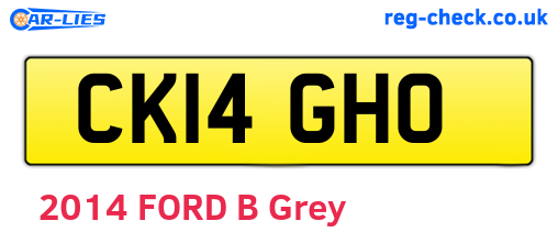 CK14GHO are the vehicle registration plates.