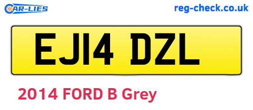 EJ14DZL are the vehicle registration plates.