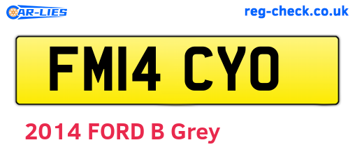 FM14CYO are the vehicle registration plates.
