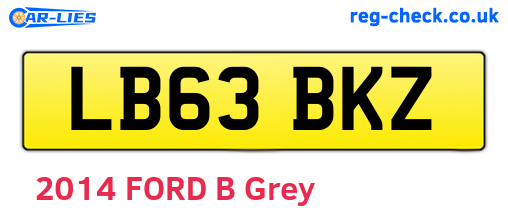 LB63BKZ are the vehicle registration plates.