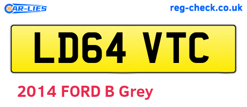 LD64VTC are the vehicle registration plates.