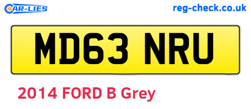 MD63NRU are the vehicle registration plates.