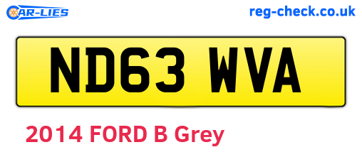ND63WVA are the vehicle registration plates.