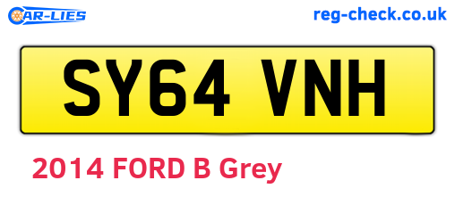 SY64VNH are the vehicle registration plates.