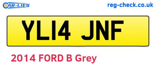 YL14JNF are the vehicle registration plates.