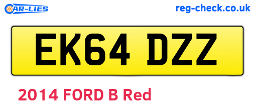 EK64DZZ are the vehicle registration plates.