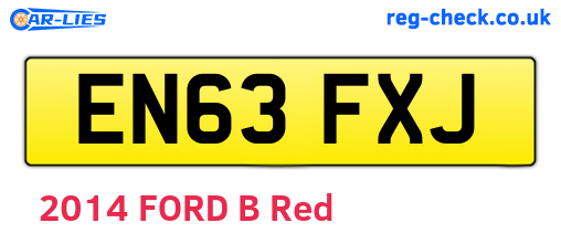 EN63FXJ are the vehicle registration plates.