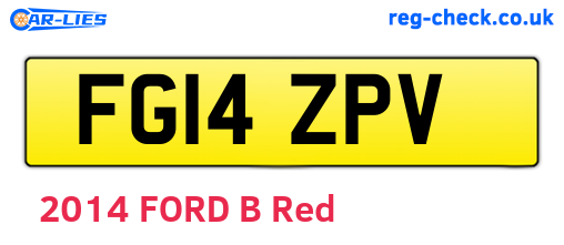 FG14ZPV are the vehicle registration plates.