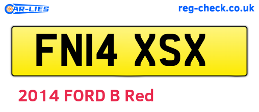 FN14XSX are the vehicle registration plates.