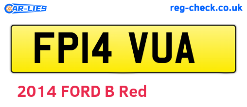 FP14VUA are the vehicle registration plates.