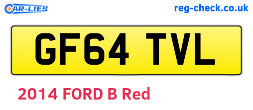 GF64TVL are the vehicle registration plates.