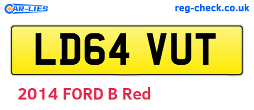 LD64VUT are the vehicle registration plates.