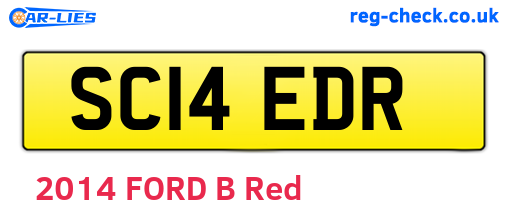 SC14EDR are the vehicle registration plates.