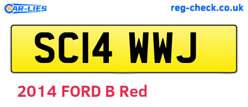 SC14WWJ are the vehicle registration plates.