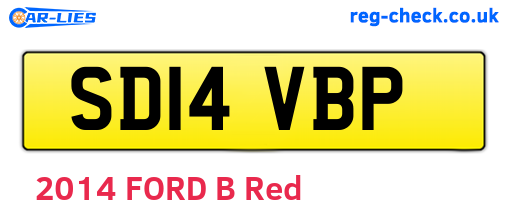 SD14VBP are the vehicle registration plates.