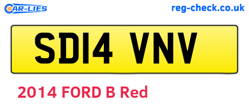 SD14VNV are the vehicle registration plates.