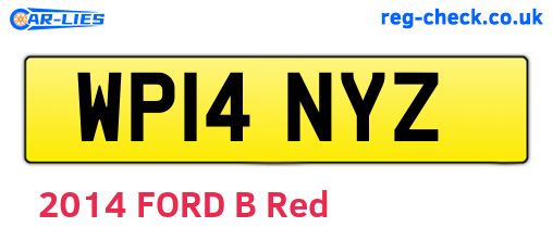 WP14NYZ are the vehicle registration plates.